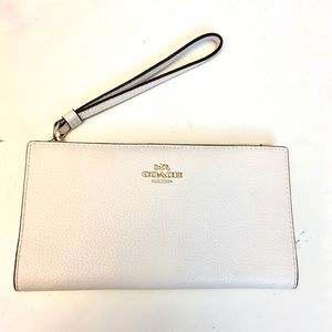 White Coach Wristlet Wallet